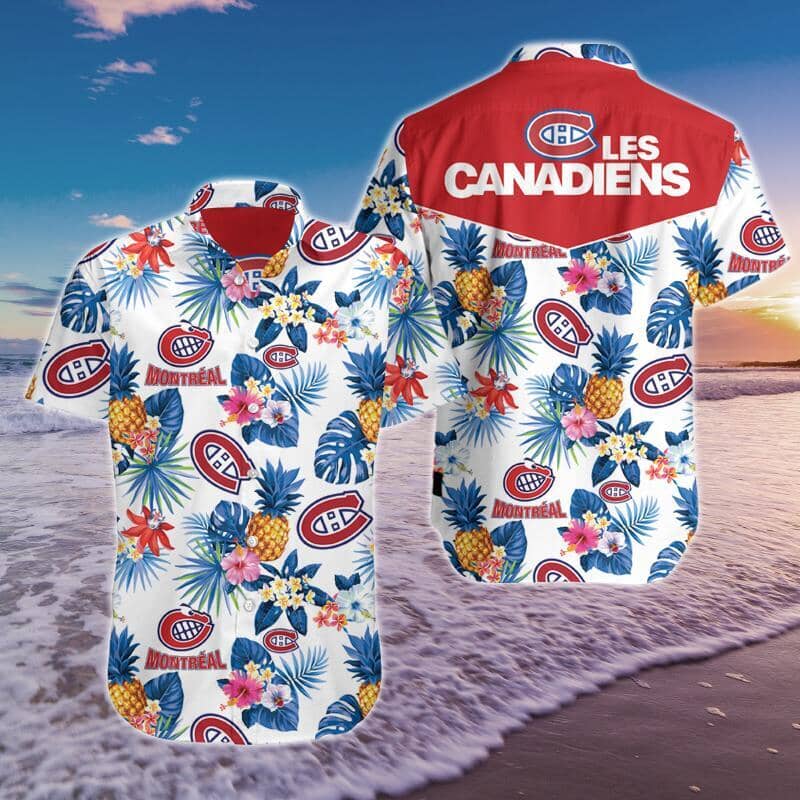 Montreal Canadiens Hawaiian Shirt Summer Button Up Montreal Canadiens Hawaiian Shirt Summer Button Up