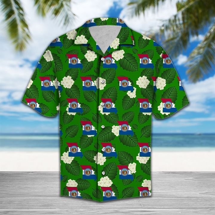 Missouri White Hawthorn Hawaiian Shirt Summer Button Up Missouri White Hawthorn Hawaiian Shirt Summer Button Up
