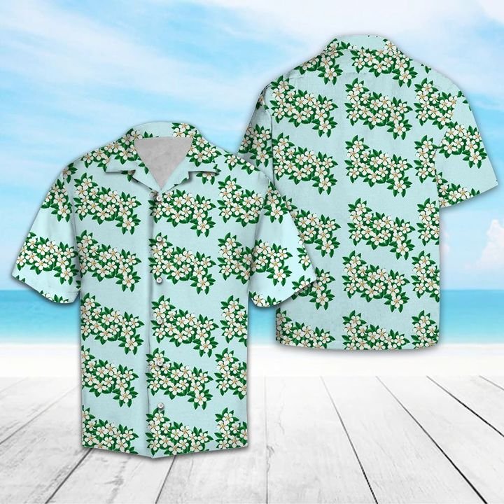 Missouri Hawthorn Flower Hawaiian Shirt Summer Button Up Missouri Hawthorn Flower Hawaiian Shirt Summer Button Up