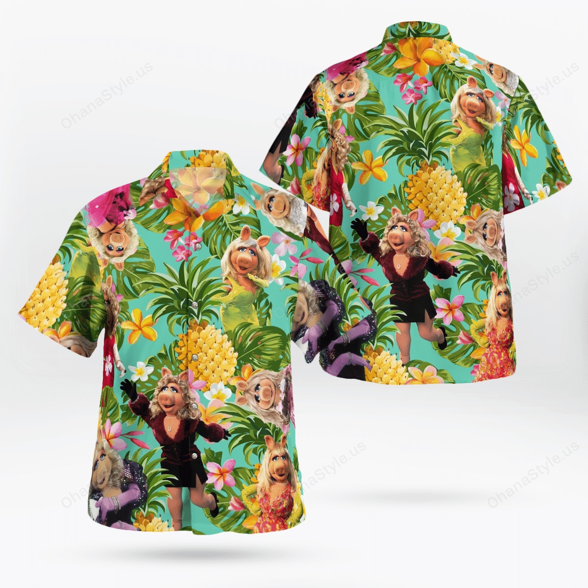 Miss Piggy Pineapple Tropical Hawaiian Shirt Miss Piggy Pineapple Tropical Hawaiian Shirt