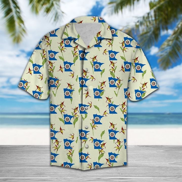 Minnesota Lady Slipper Hawaiian Shirt Summer Button Up Minnesota Lady Slipper Hawaiian Shirt Summer Button Up