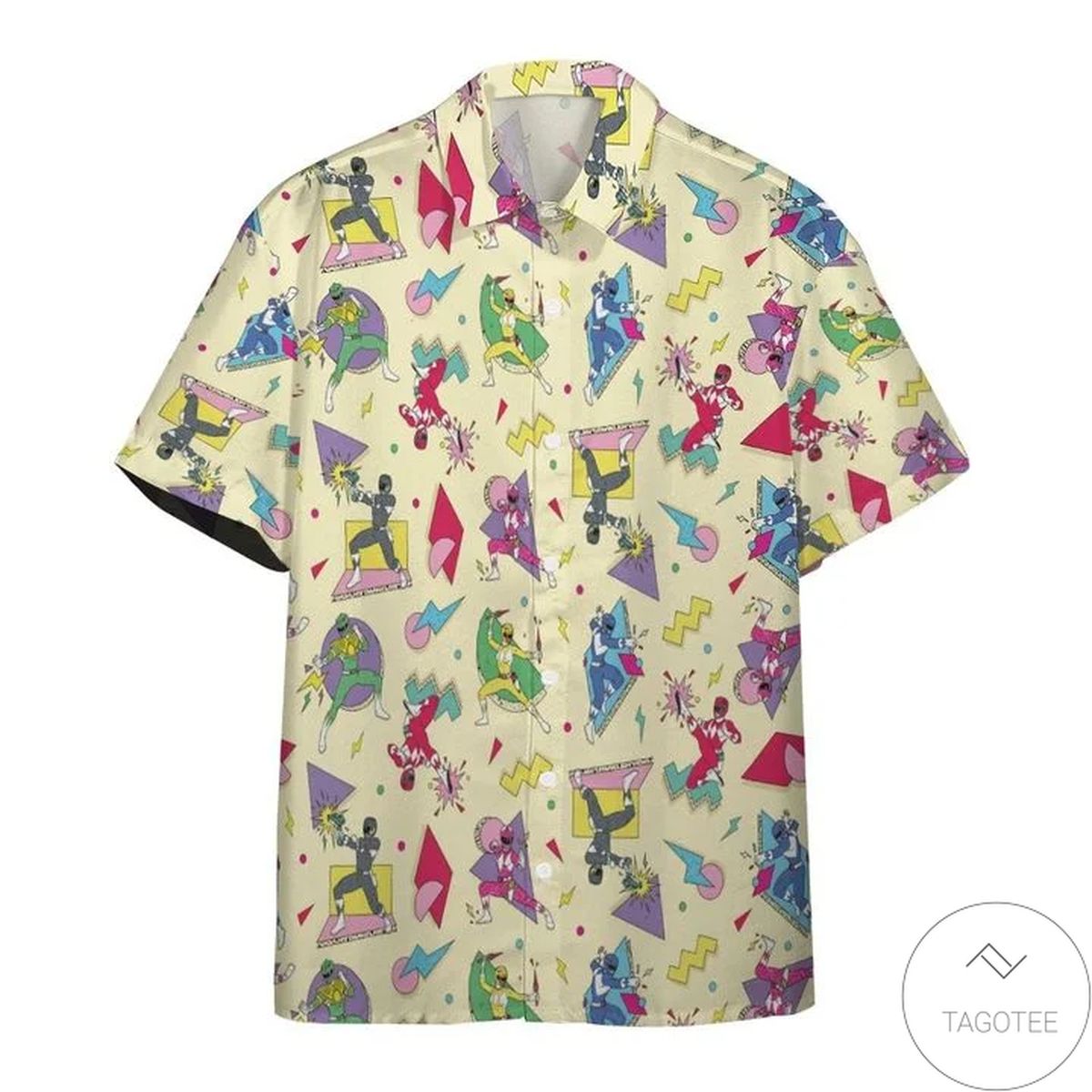 Mighty Morphin Power Rangers Hawaiian Shirt Mighty Morphin Power Rangers Hawaiian Shirt