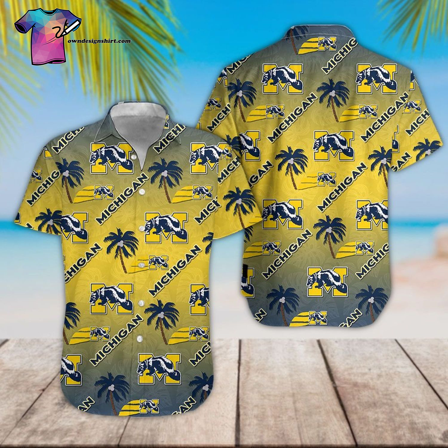 Michigan Wolverines Football Team Hawaiian Shirt Michigan Wolverines Football Team Hawaiian Shirt