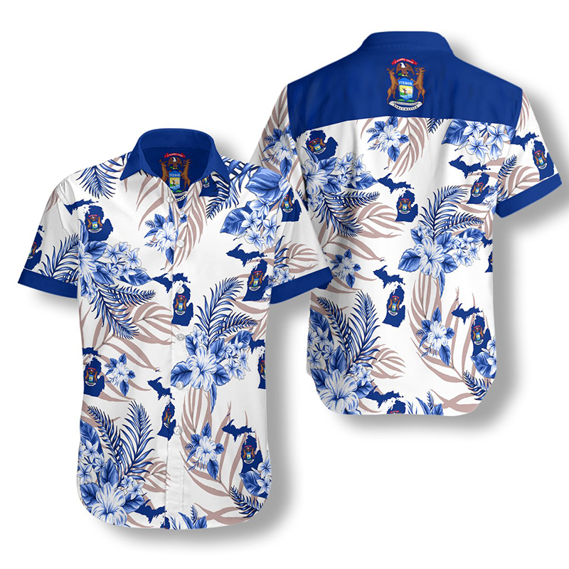 Michigan Proud Hawaiian Shirt Michigan Proud Hawaiian Shirt