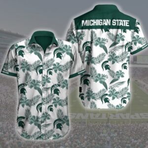 Michigan State 3D Hawaiian Shirt Summer Button Up