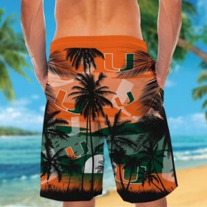Miami Hurricanes Tropical Hawaiian Shirt Short