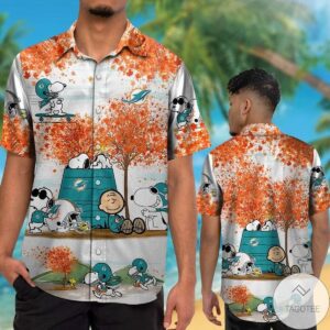 Miami Dolphins Snoopy Autumn Hawaiian Shirt