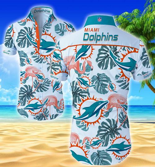Miami Dolphins Hawaiian Shirt Summer Button Up Miami Dolphins Hawaiian Shirt Summer Button Up