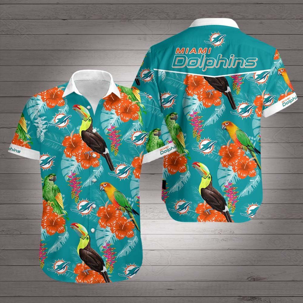 Miami Dolphins Hawaiian Shirt Summer Button Up Miami Dolphins Hawaiian Shirt Summer Button Up