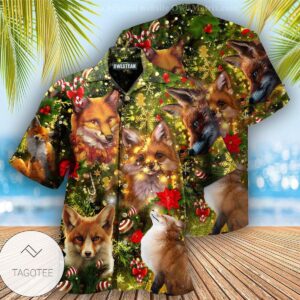 Merry Christmas Foxmas Edition Hawaiian Shirt