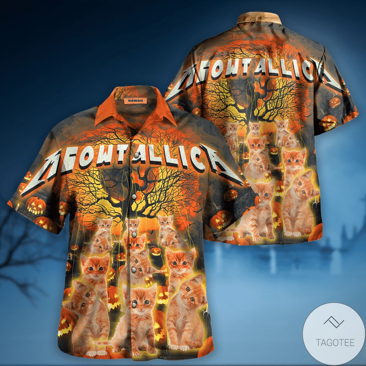 Meowtallica Master Of Kittens Hawaii Hawaiian Shirt Meowtallica Master Of Kittens Hawaii Hawaiian Shirt