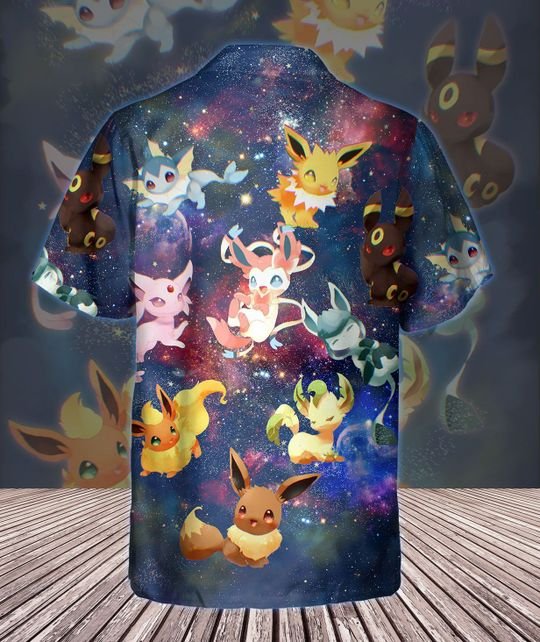 Mega Evee Evolution Hawaiian Shirt Mega Evee Evolution Hawaiian Shirt