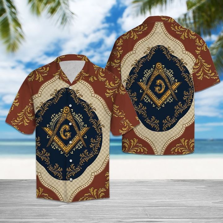 Masonic With Square And Compasses Hawaiian Shirt Summer Button Up Masonic With Square And Compasses Hawaiian Shirt Summer Button Up