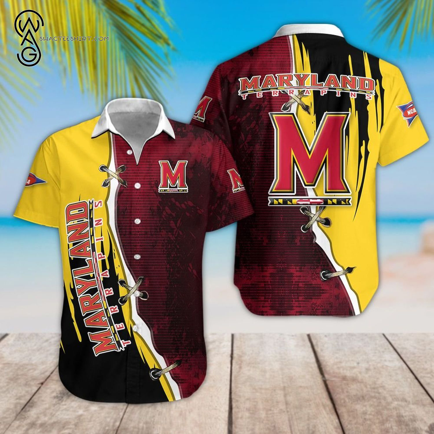 Maryland Terrapins Football Team Hawaiian Shirt Maryland Terrapins Football Team Hawaiian Shirt