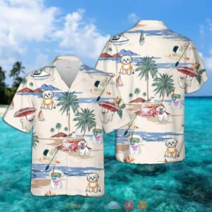 Maltese Summer Beach Hawaiian Shirt