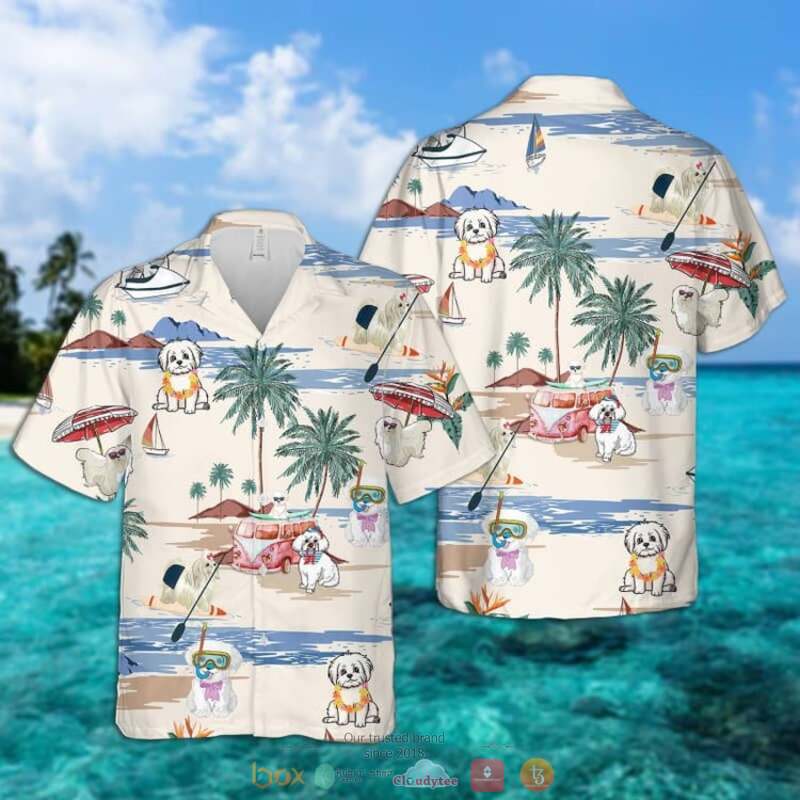 Maltese Summer Beach Hawaiian Shirt Maltese Summer Beach Hawaiian Shirt