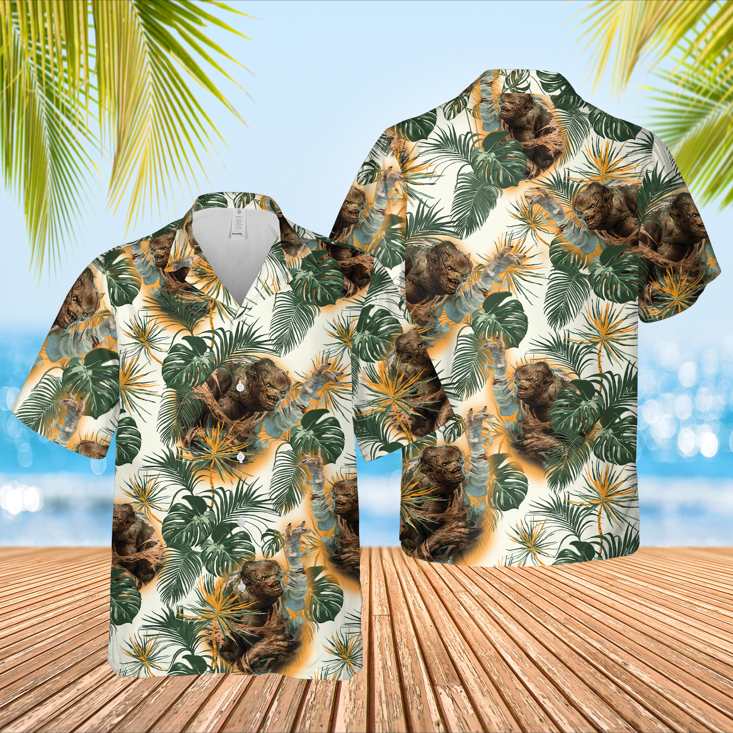 Magic The Gathering Clackbridge Troll Hawaiian Shirt Magic The Gathering Clackbridge Troll Hawaiian Shirt