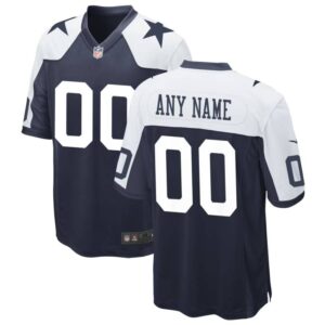 Dallas Cowboys NFL Personalized Navy White Game Jersey – Name & Number