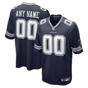 Dallas Cowboys NFL Personalized Navy Game Jersey – Name & Number