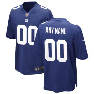 New York Giants NFL Personalized Royal Game Jersey – Name & Number