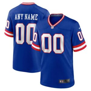 New York Giants NFL Personalized Royal Classic Game Jersey – Name & Number