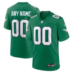 Philadelphia Eagles NFL Personalized Green Game Jersey – Name & Number
