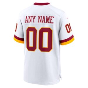 Washington Commanders NFL Personalized White Game Super Bowl Era Jersey – Name & Number 2 mens nike white washington commanders game super bowl era custom jersey back