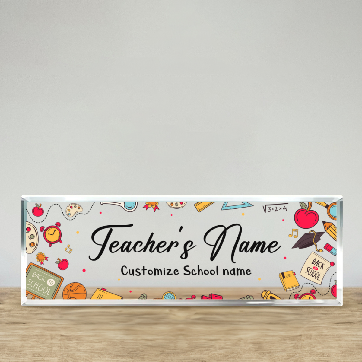 Personalized Teacher Name Plate, Custom Acrylic Desk Name Plate, Teacher Classroom Desk Sign, Teacher Appreciation Gift, Back to School Gift Personalized Teacher Name Plate, Custom Acrylic Desk Name Plate, Teacher Classroom Desk Sign, Teacher Appreciation Gift, Back to School Gift