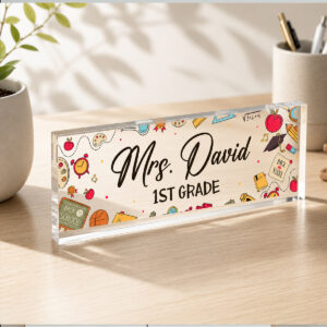 Personalized Teacher Name Plate, Custom Acrylic Desk Name Plate, Teacher Classroom Desk Sign, Teacher Appreciation Gift, Back to School Gift 2 personalized teacher name plate custom acrylic desk name plate teacher classroom desk sign teacher appreciation gift back to school gift 2.jpg