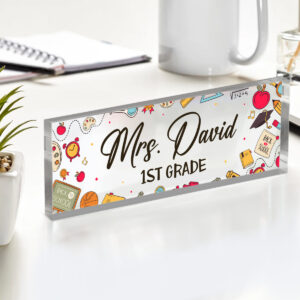Personalized Teacher Name Plate, Custom Acrylic Desk Name Plate, Teacher Classroom Desk Sign, Teacher Appreciation Gift, Back to School Gift 4 personalized teacher name plate custom acrylic desk name plate teacher classroom desk sign teacher appreciation gift back to school gift 5.jpg