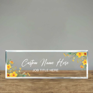 Personalized Name Desk Plate, Custom Desk Plaque, Acrylic Name Plate for Desk, Gifts for Coworker, Christmas Gift for Boss, New Job Gifts