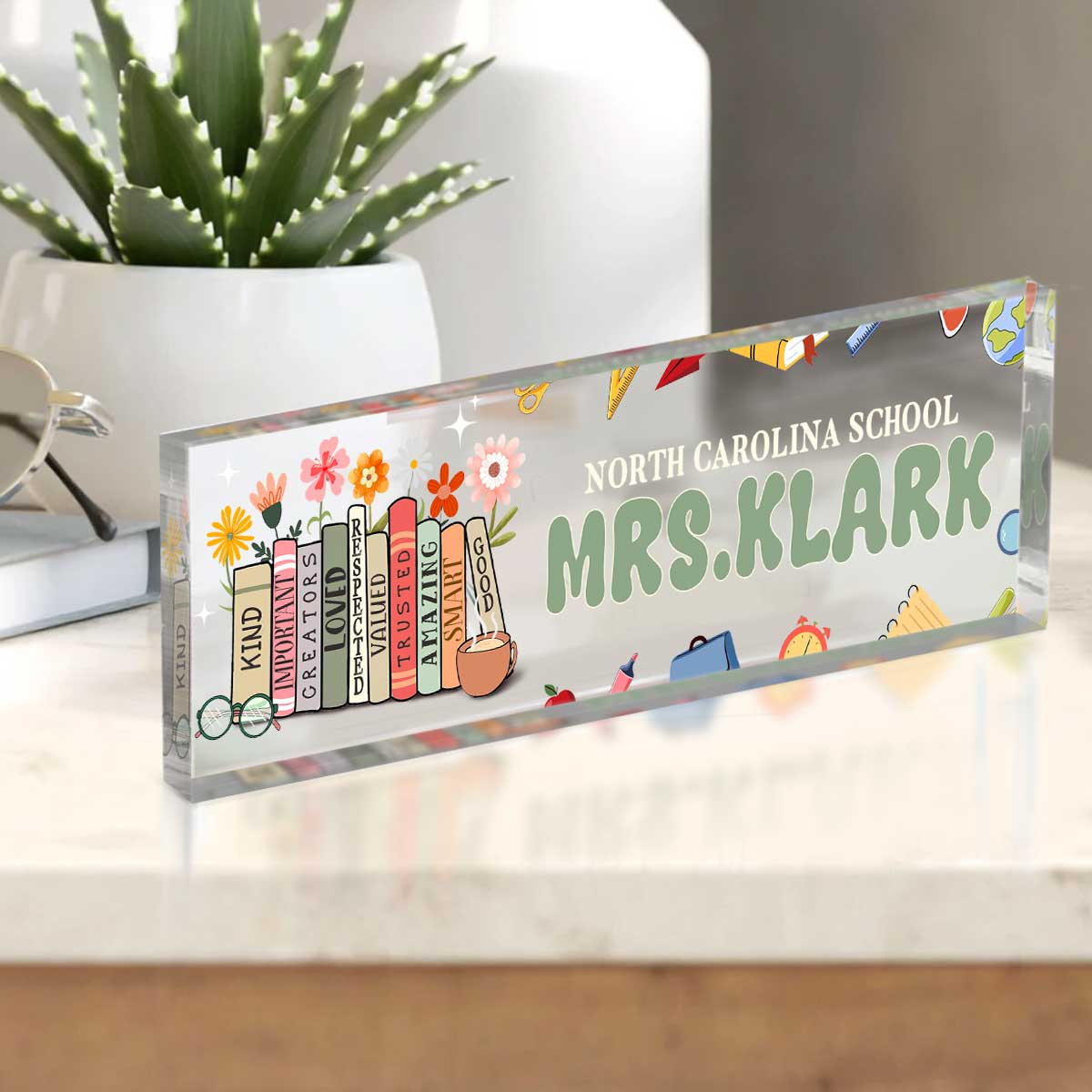 Personalized Teacher Desk Name Plate, Nameplate For Teacher, Teacher Desk Decor, Back To School Teacher Appreciation Gift, Teacher Gift For Women Personalized Teacher Desk Name Plate, Nameplate For Teacher, Teacher Desk Decor, Back To School Teacher Appreciation Gift, Teacher Gift For Women