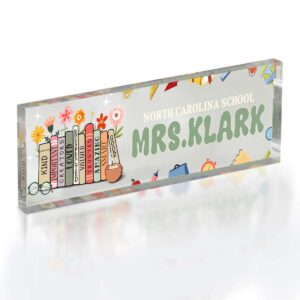 Personalized Teacher Desk Name Plate, Nameplate For Teacher, Teacher Desk Decor, Back To School Teacher Appreciation Gift, Teacher Gift For Women 2 benicee shop personalized teacher desk name plate.jpg