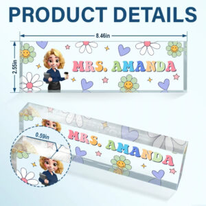 TextPatternGroovyRetroTeacherName PersonalizedDeskNamePlate TS822 CLA1171 Mk4.jpg