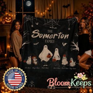 Personalized Halloween Ghost Family Blanket Custom Family 2.jpg