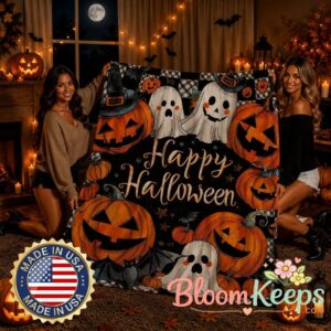 Festive Halloween Blanket Warm and Soft Suitable for Sofa Bed Car Office