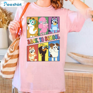 Welcome Back To School Bluey Funn Shirt, Bluey Happy First Day Of School Short Sleeve Crewneck 1 6 welcome back to school bluey shirt bluey happy first day of school shirt bluey school shirt back 1.jpg