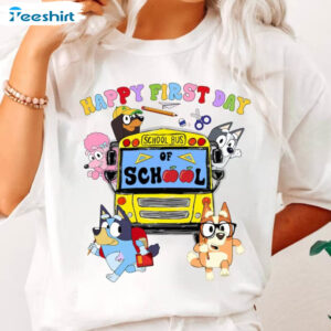 Bluey Back To School Bundle Shirt, First Day Of School Sweater Short Sleeve