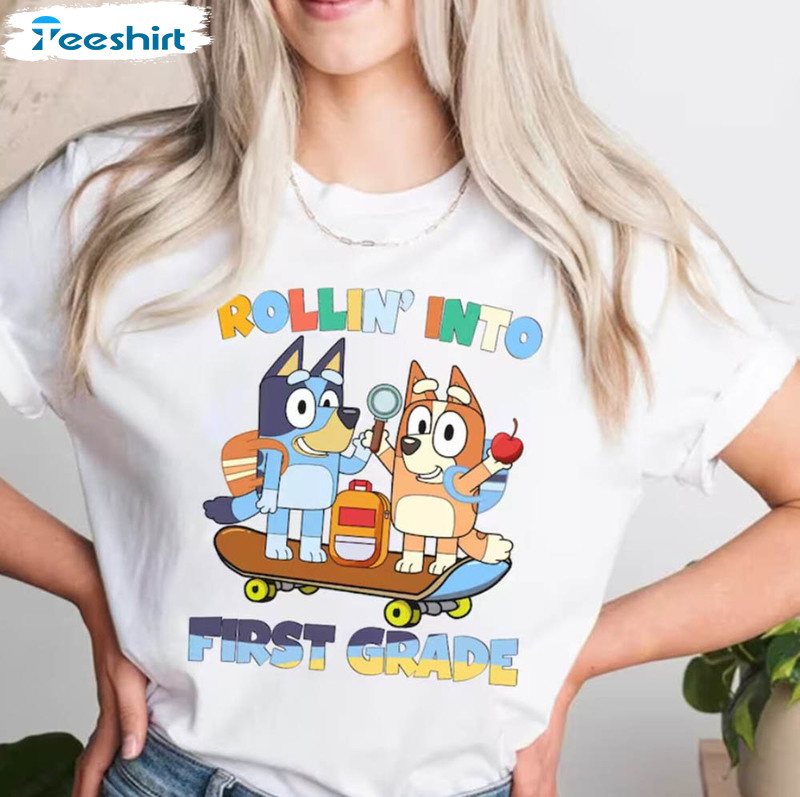 Bluey Back To School Bundle Shirt, First Day Of School Sweater Short Sleeve Bluey Back To School Bundle Shirt, First Day Of School Sweater Short Sleeve
