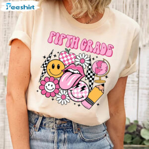 Fifth Grade Cute Shirt, First Day Of School Unisex T-shirt Long Sleeve