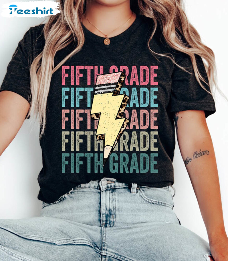 Fifth Grade Funny Shirt, Back To School Unisex Hoodie Long Sleeve Fifth Grade Funny Shirt, Back To School Unisex Hoodie Long Sleeve