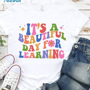 41 its a beautiful day teacher shirt back to school retro kindergarten teacher tee first day for 1.jpg