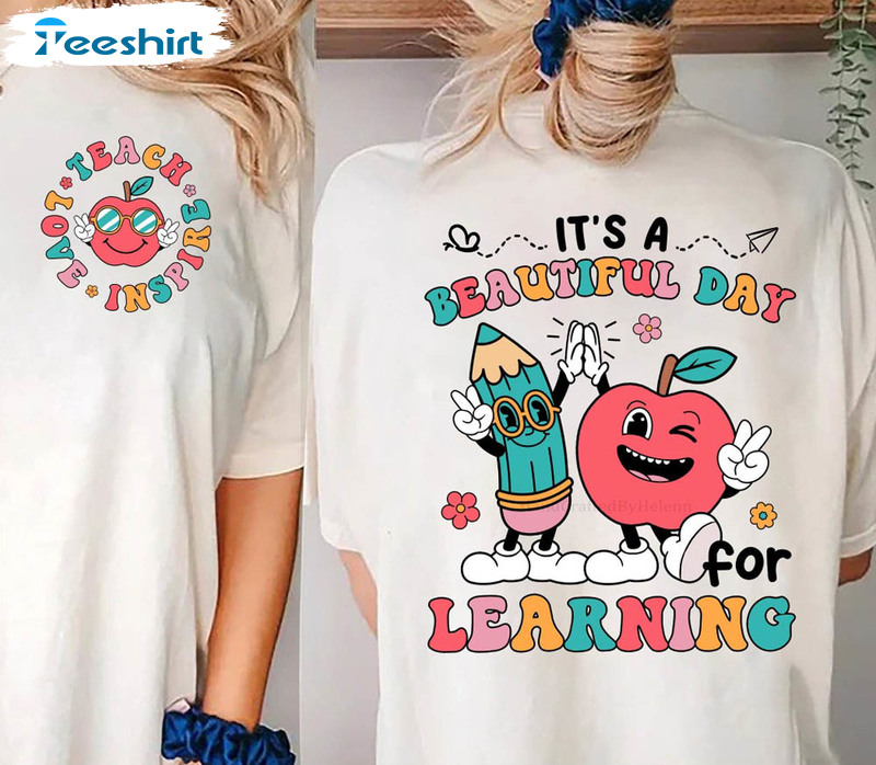 Cute Elementary Shirt, It’s Beautiful Day For Learning Unisex Hoodie Long Sleeve Cute Elementary Shirt, It’s Beautiful Day For Learning Unisex Hoodie Long Sleeve