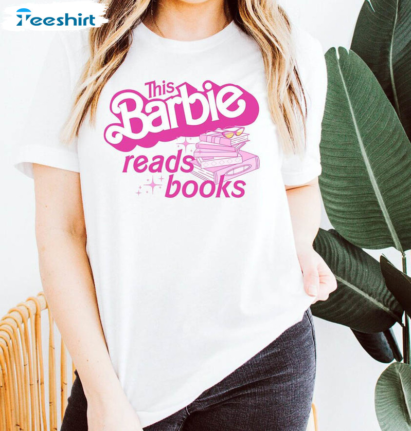 Barb Reading Shirt, Barb Movie Cute Crewneck Unisex Hoodie Barb Reading Shirt, Barb Movie Cute Crewneck Unisex Hoodie