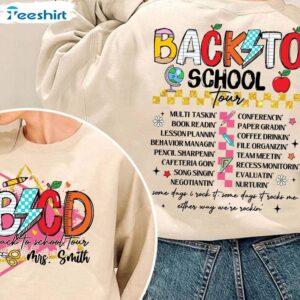 Funny Abcd Teacher Tour Unisex Hoodie, Limited The Back To School Tour Shirt Sweater