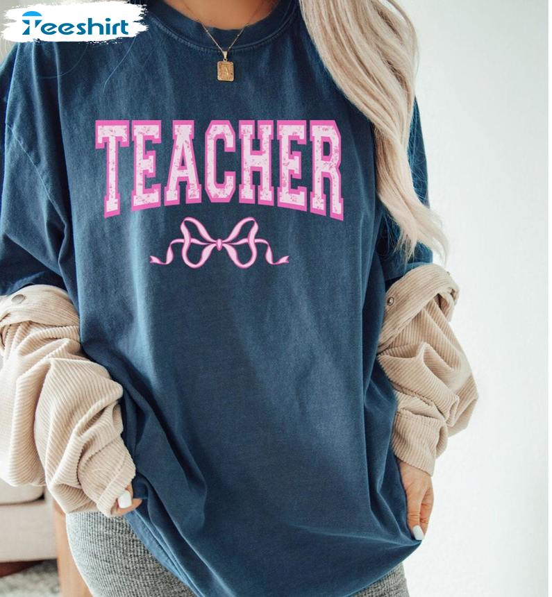 Awesome Coquette Teacher Shirt, Groovy Teacher Appreciation Long Sleeve Sweater Awesome Coquette Teacher Shirt, Groovy Teacher Appreciation Long Sleeve Sweater