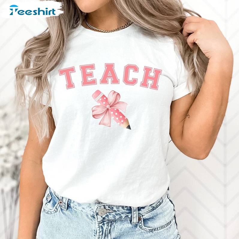 Cool Design Coquette Teacher Shirt, Funny Teacher Unisex T Shirt Long Sleeve Cool Design Coquette Teacher Shirt, Funny Teacher Unisex T Shirt Long Sleeve