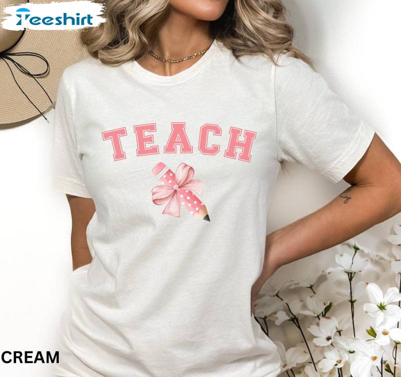 Cool Design Coquette Teacher Shirt, Funny Teacher Unisex T Shirt Long Sleeve Cool Design Coquette Teacher Shirt, Funny Teacher Unisex T Shirt Long Sleeve