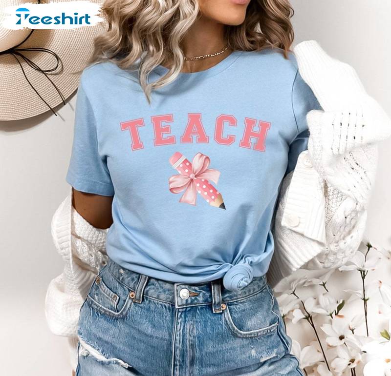 Cool Design Coquette Teacher Shirt, Funny Teacher Unisex T Shirt Long Sleeve Cool Design Coquette Teacher Shirt, Funny Teacher Unisex T Shirt Long Sleeve