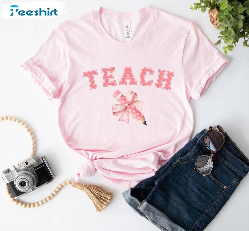 Cool Design Coquette Teacher Shirt, Funny Teacher Unisex T Shirt Long Sleeve Cool Design Coquette Teacher Shirt, Funny Teacher Unisex T Shirt Long Sleeve